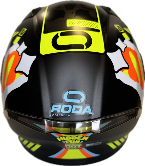CASCO RODA RUSH HIDDEN FUN AMARILLO TALLA XL ABATIBLE MICA HUMO CERT. DOT