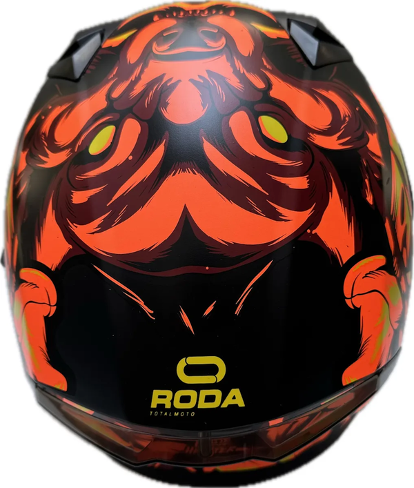 CASCO RODA BONE HUNTER TALLA XL NEGRO/NARANJA MATE CERRADO CERT. DOT
