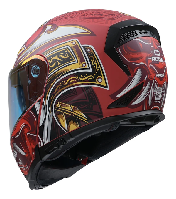 CASCO RODA REVENGE PRO WARRIOR XL ABATIBLE MICA ROJA CERT. DOT