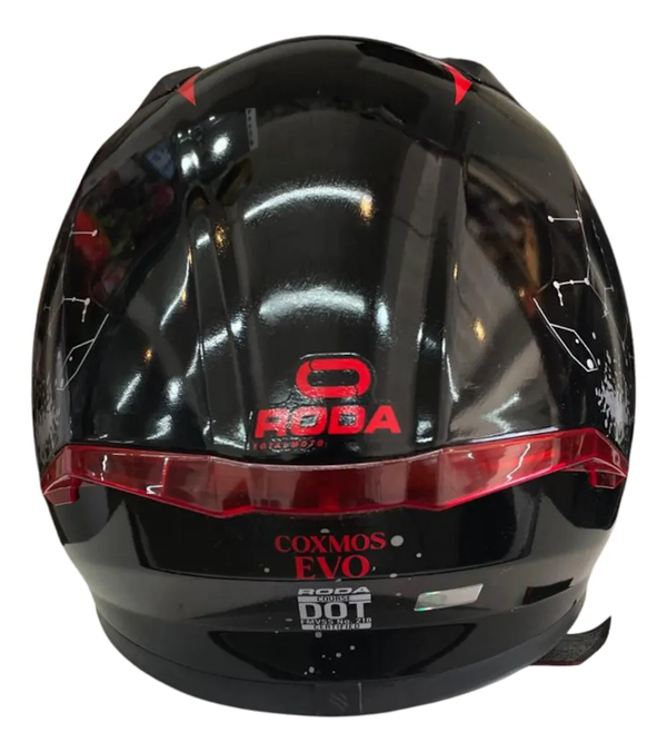 CASCO RODA COURSE COSMOS EVO XL ROJO CERRADO MICA HUMO CERT. DOT