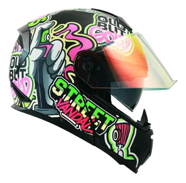 CASCO RODA REVENGE PRO LED STREET TALLA XL MICA ROJA ABATIBLE