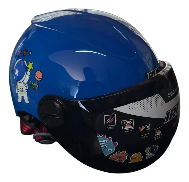 CASCO INFANTIL 3/4 IRON RACING SPACE MARINO DOT