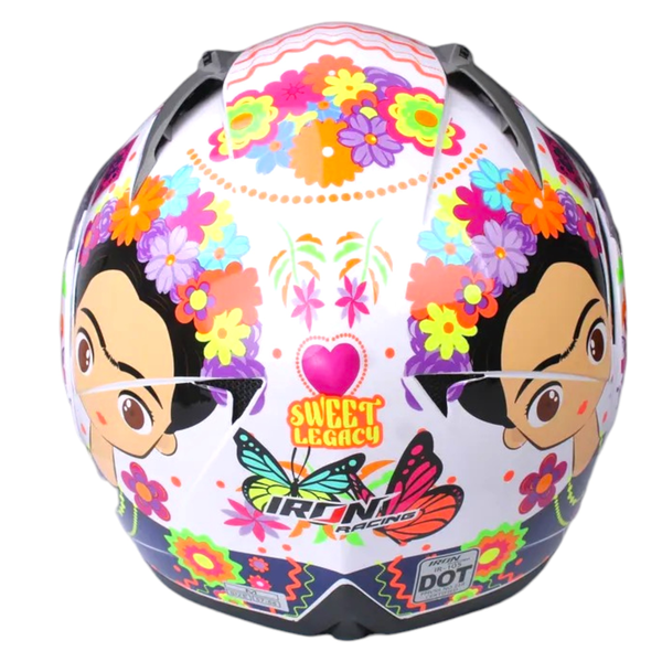 CASCO ABATIBLE IRON RACING SWEET AZUL TALLA MED IR-105 DOBLE MICA DOT