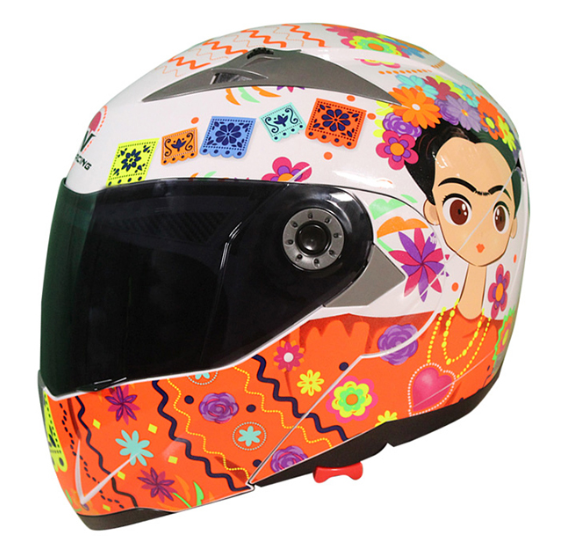 CASCO ABATIBLE IRON RACING SWEET ROJO TALLA MED IR-105 DOBLE MICA DOT