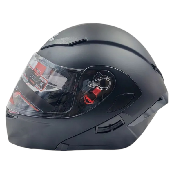 CASCO ABATIBLE IRON RACING DARK PHOENIX NEGRO MATE TALLA XL IR-121 DOT