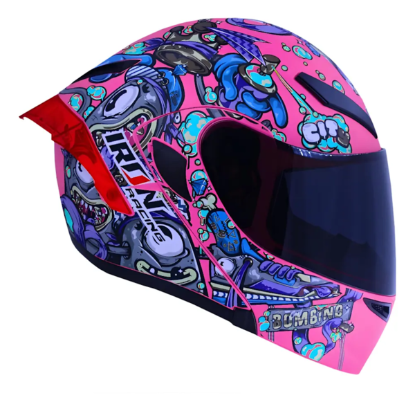 CASCO ABATIBLE IRON RACING STREET STYLE ROSA TALLA XL IR-121 DOT