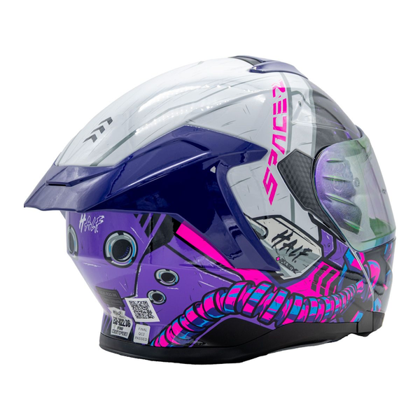 CASCO ABATIBLE SPACE GIRL HALF TALLA L CERT. ECE-22.06 VISOR REVO ROSA