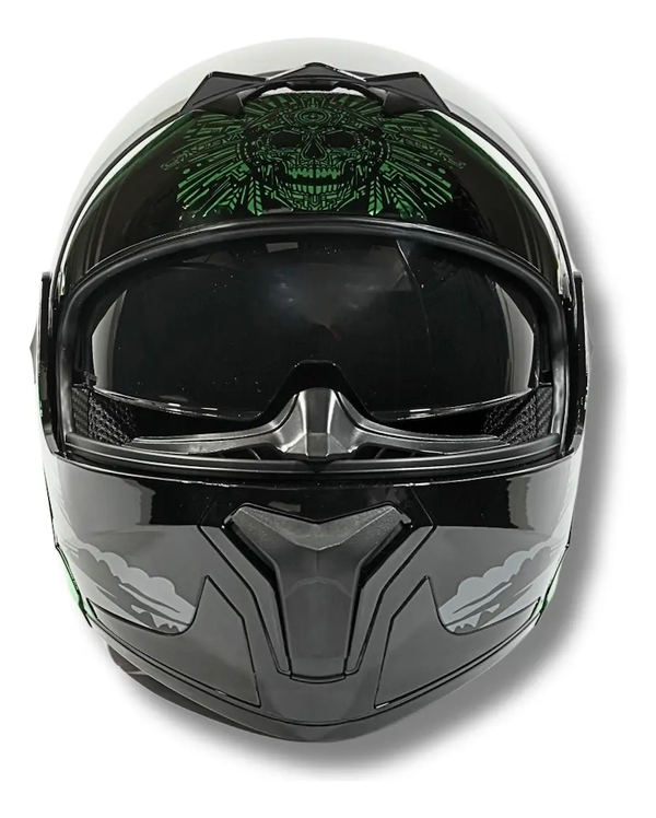 CASCO ABATIBLE 2W DAKOTA NEGRO C/LED TALLA XL CERT. DOT