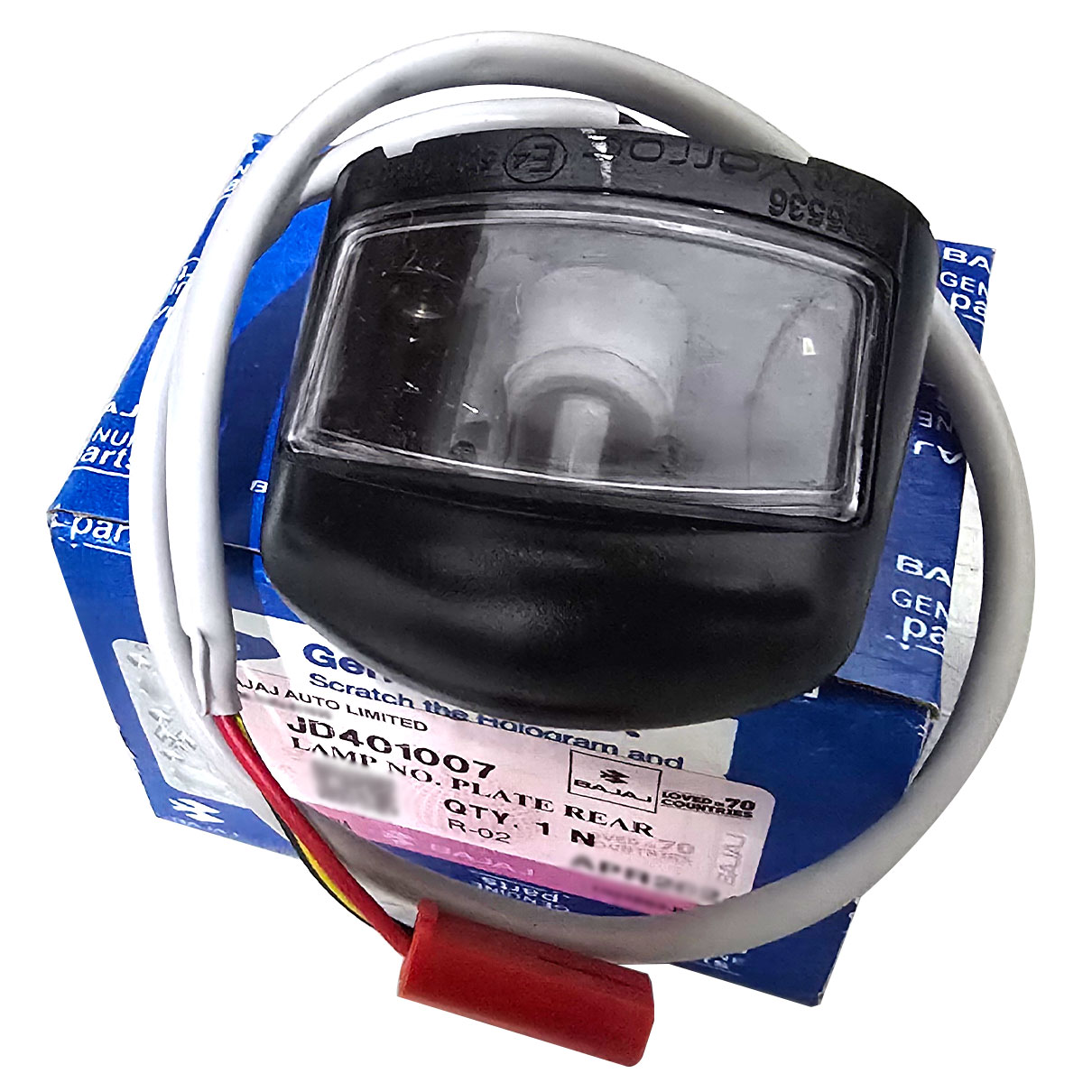 LUZ PORTA PLACA BAJAJ PULSAR NS200 - NS160 - NS150 - NS125 - DISCOVER 125/150